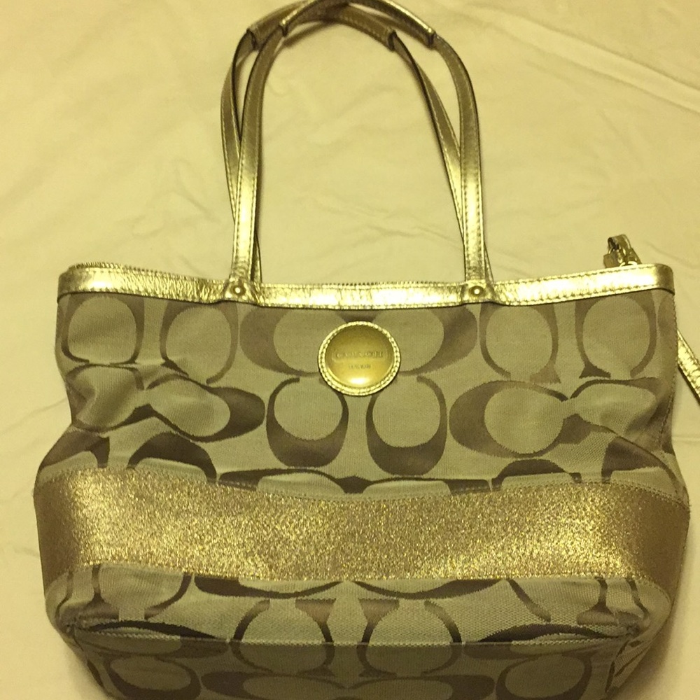 COACH Gold Tote Bag